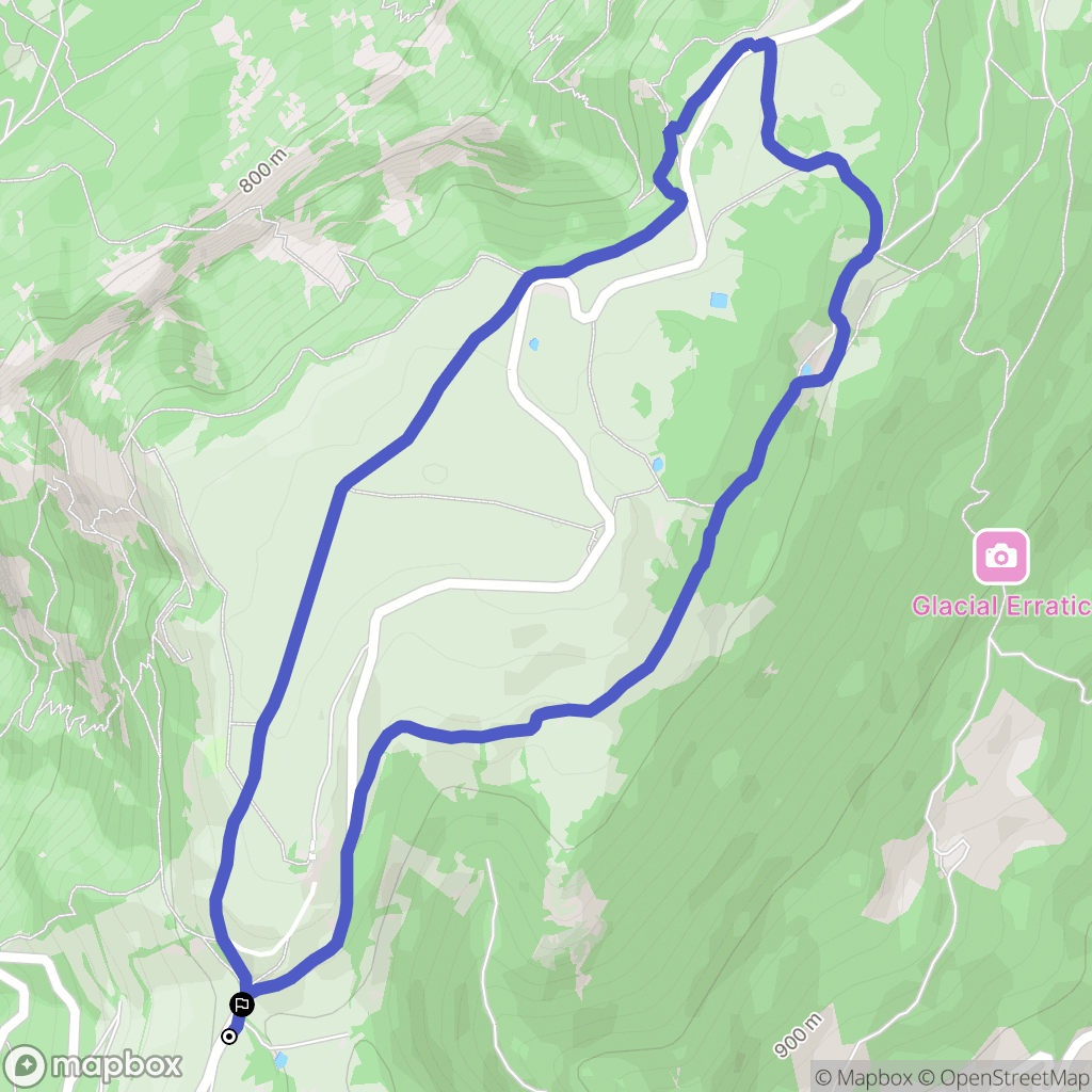 La Muraz : carte du parcours de randonnée - France