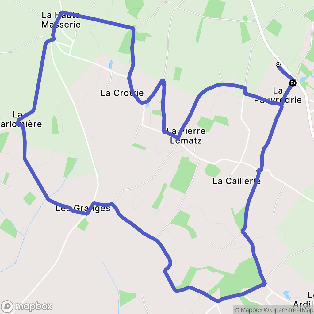 Chauve : carte du parcours de randonnée - France
