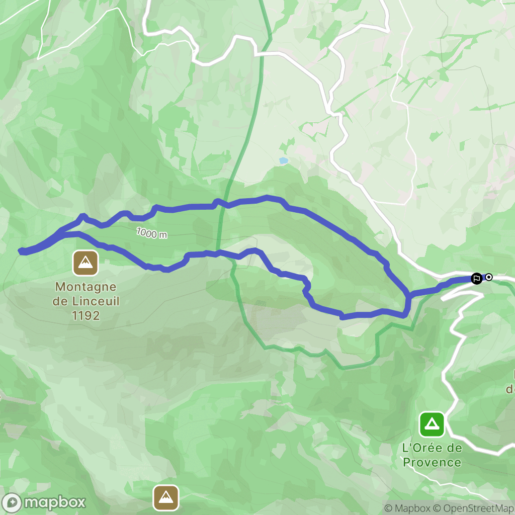 Buis-les-Baronnies : carte du parcours de randonnée - France