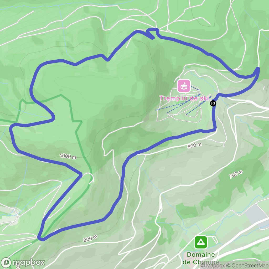 Bussang : carte du parcours de randonnée - France