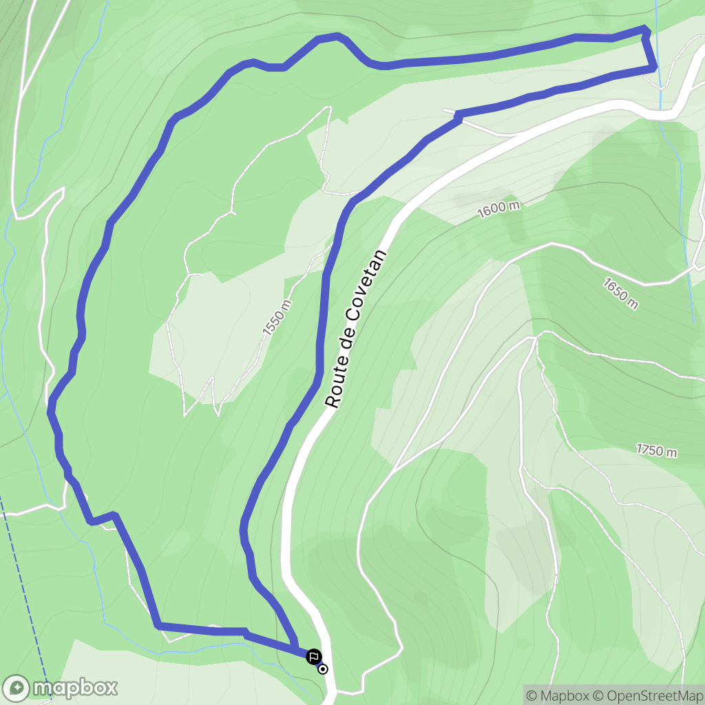 Notre-Dame-de-Bellecombe : carte du parcours de randonnée - France