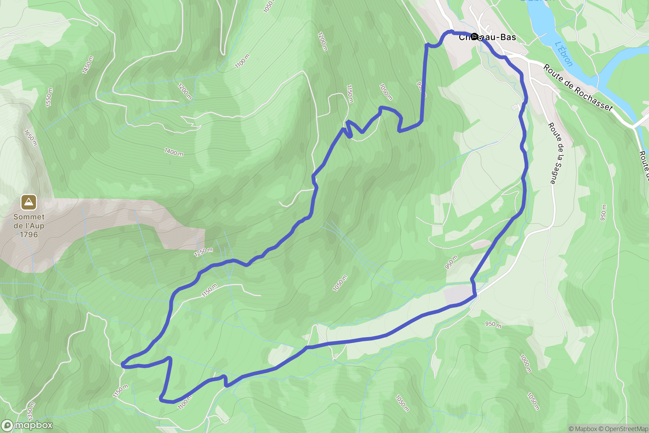 Tréminis : carte du parcours de randonnée - France