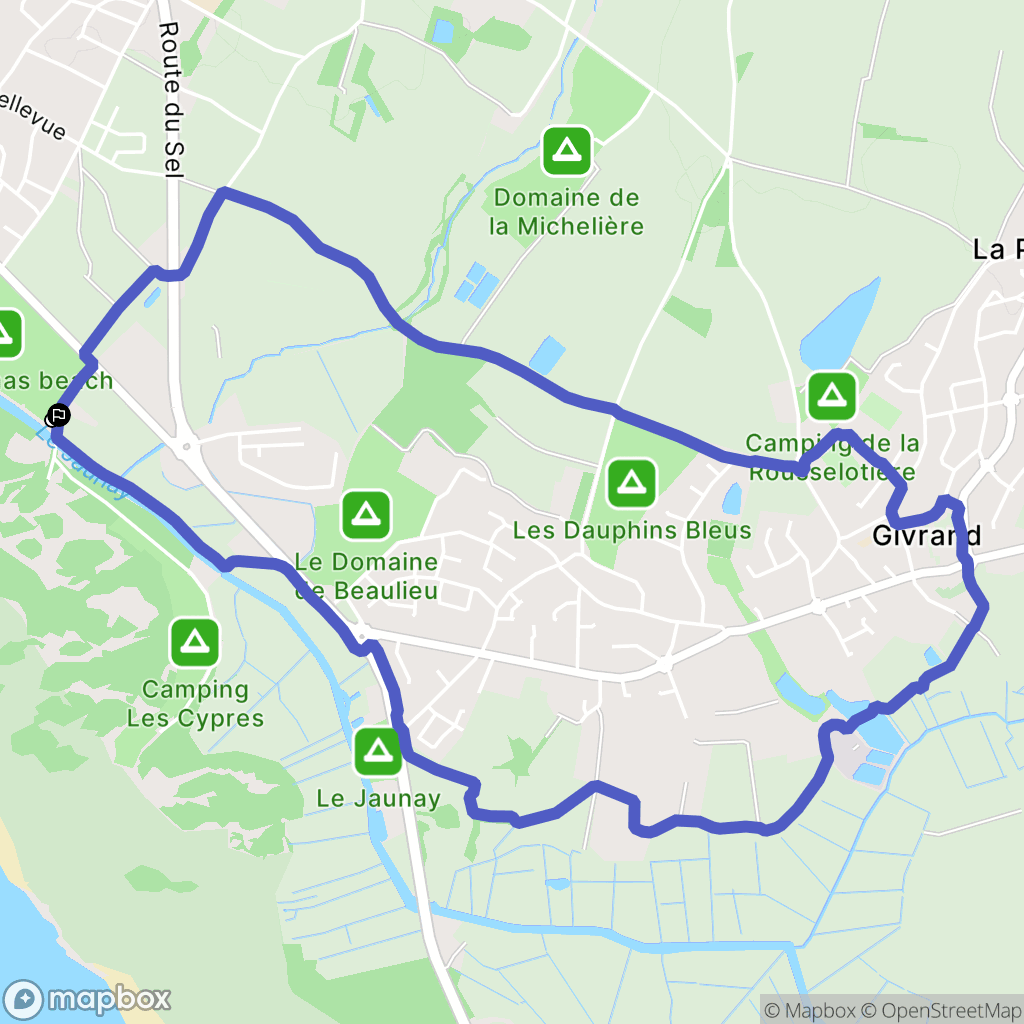 Saint-Gilles-Croix-de-Vie : carte du parcours de randonnée - France