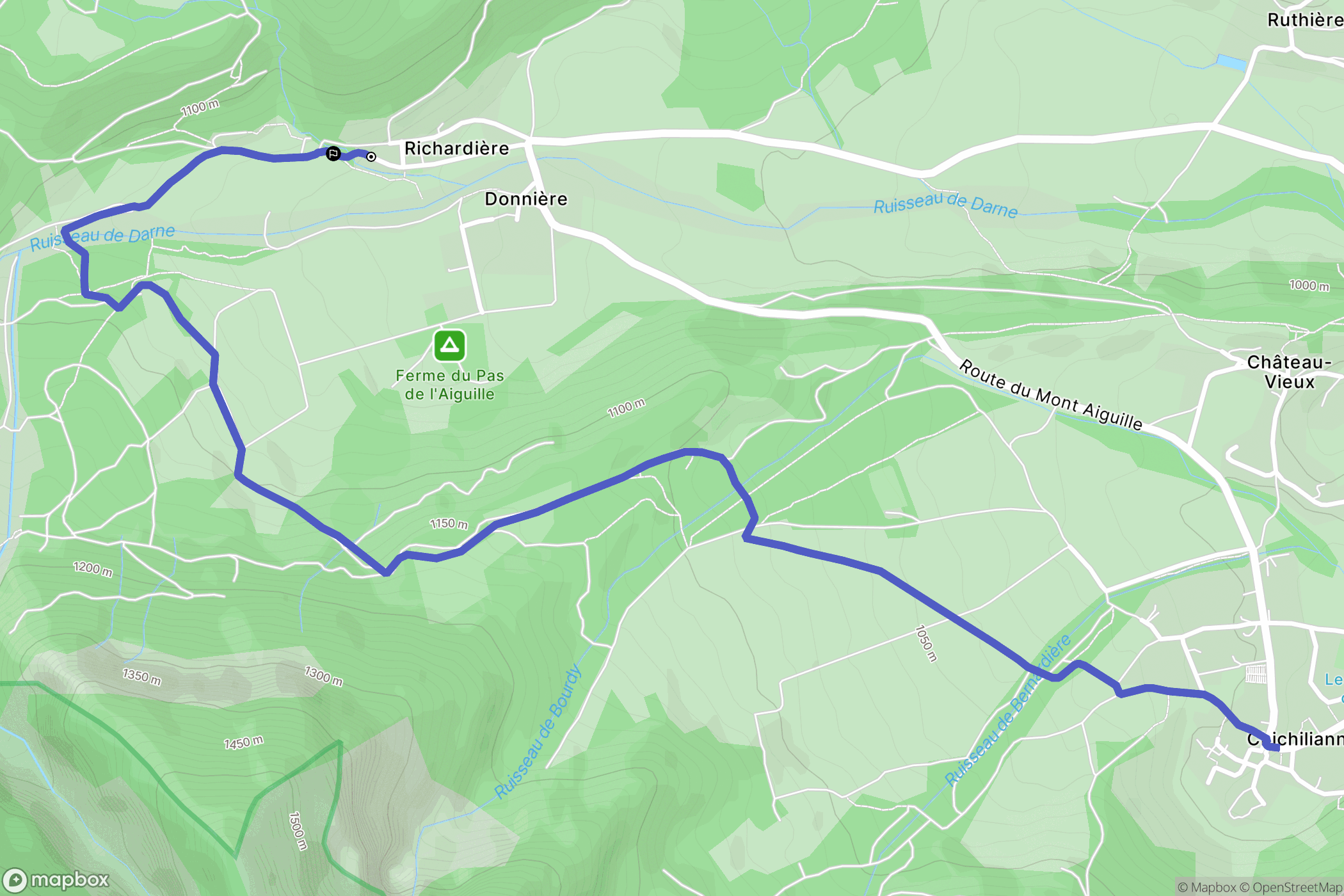 Chichilianne : carte du parcours de randonnée - France