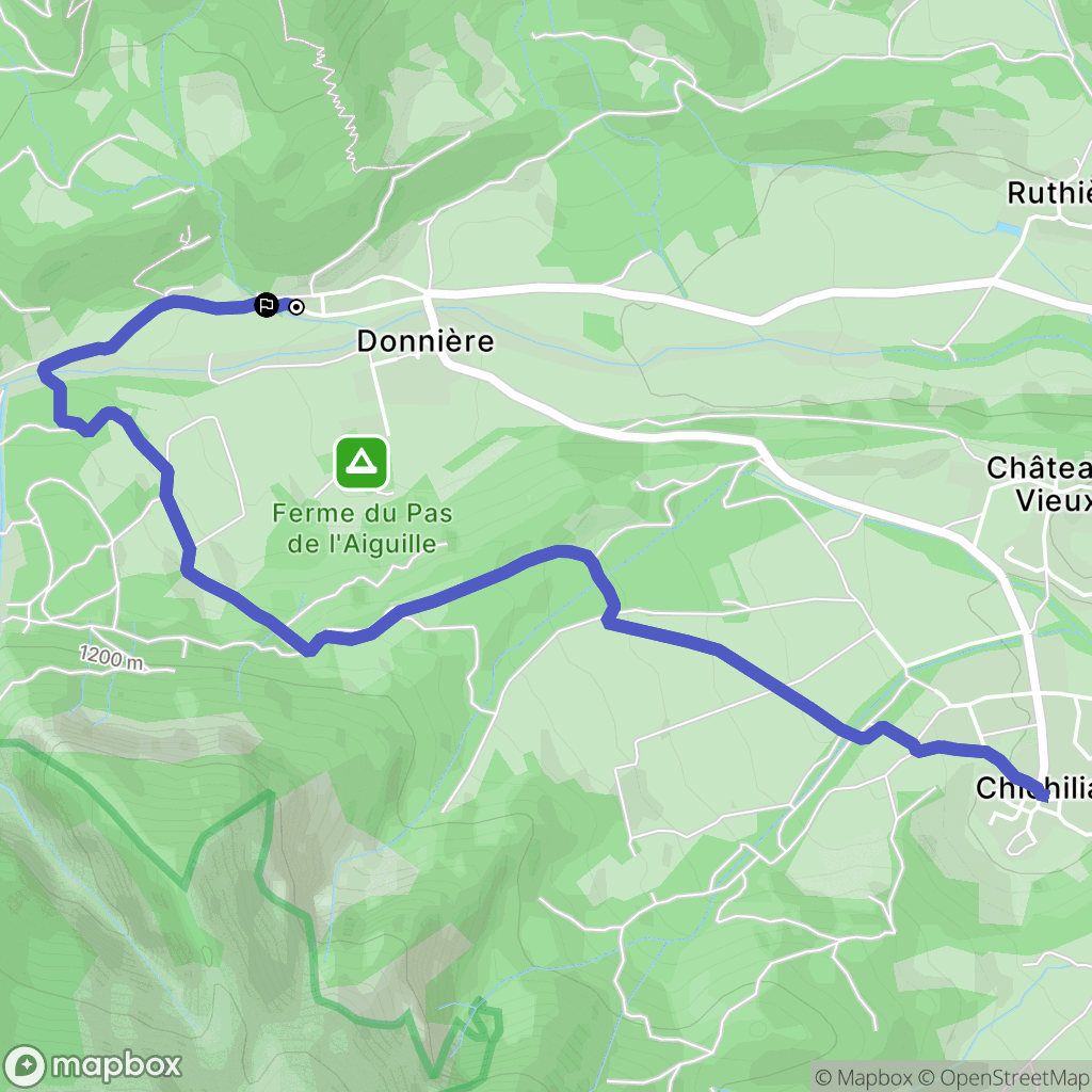 Chichilianne : carte du parcours de randonnée - France