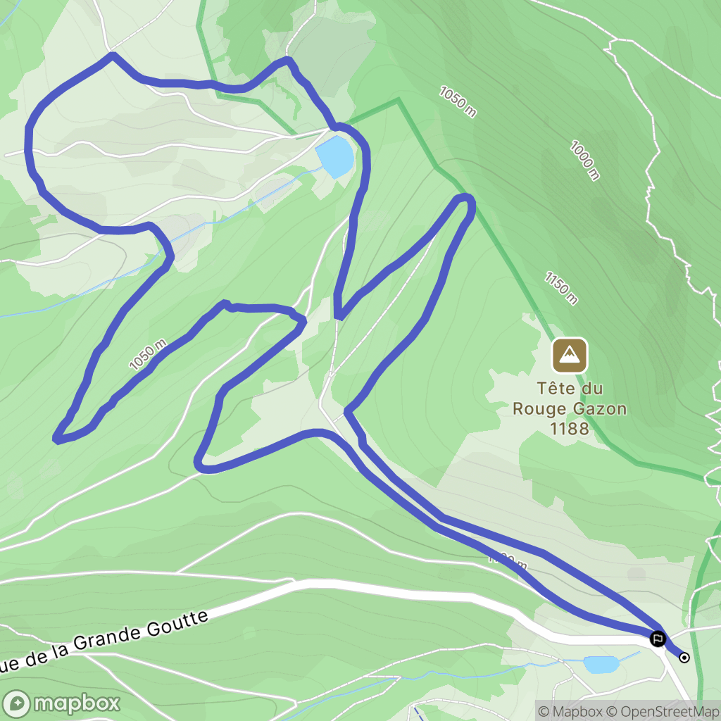 Saint-Maurice-sur-Moselle : carte du parcours de randonnée - France
