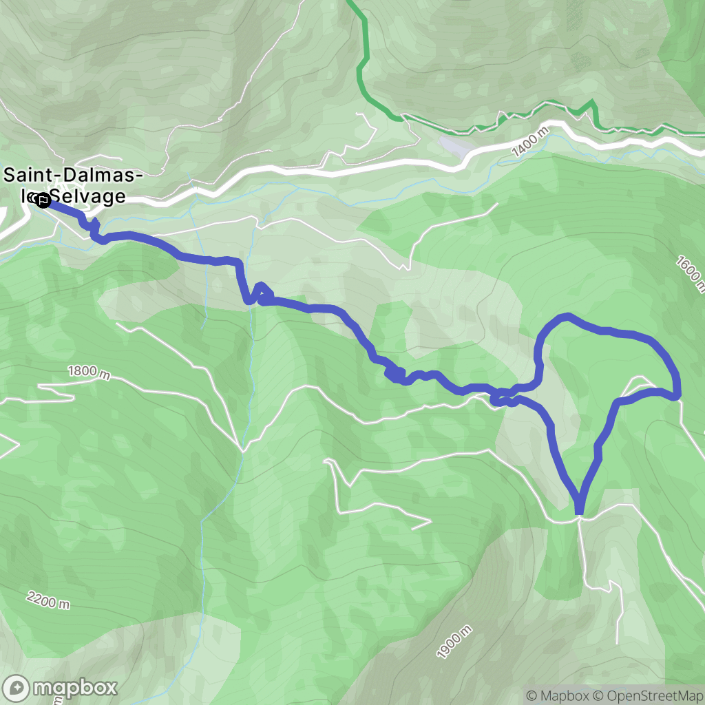 Saint-Delmas-le-Selvage : carte du parcours de randonnée - France