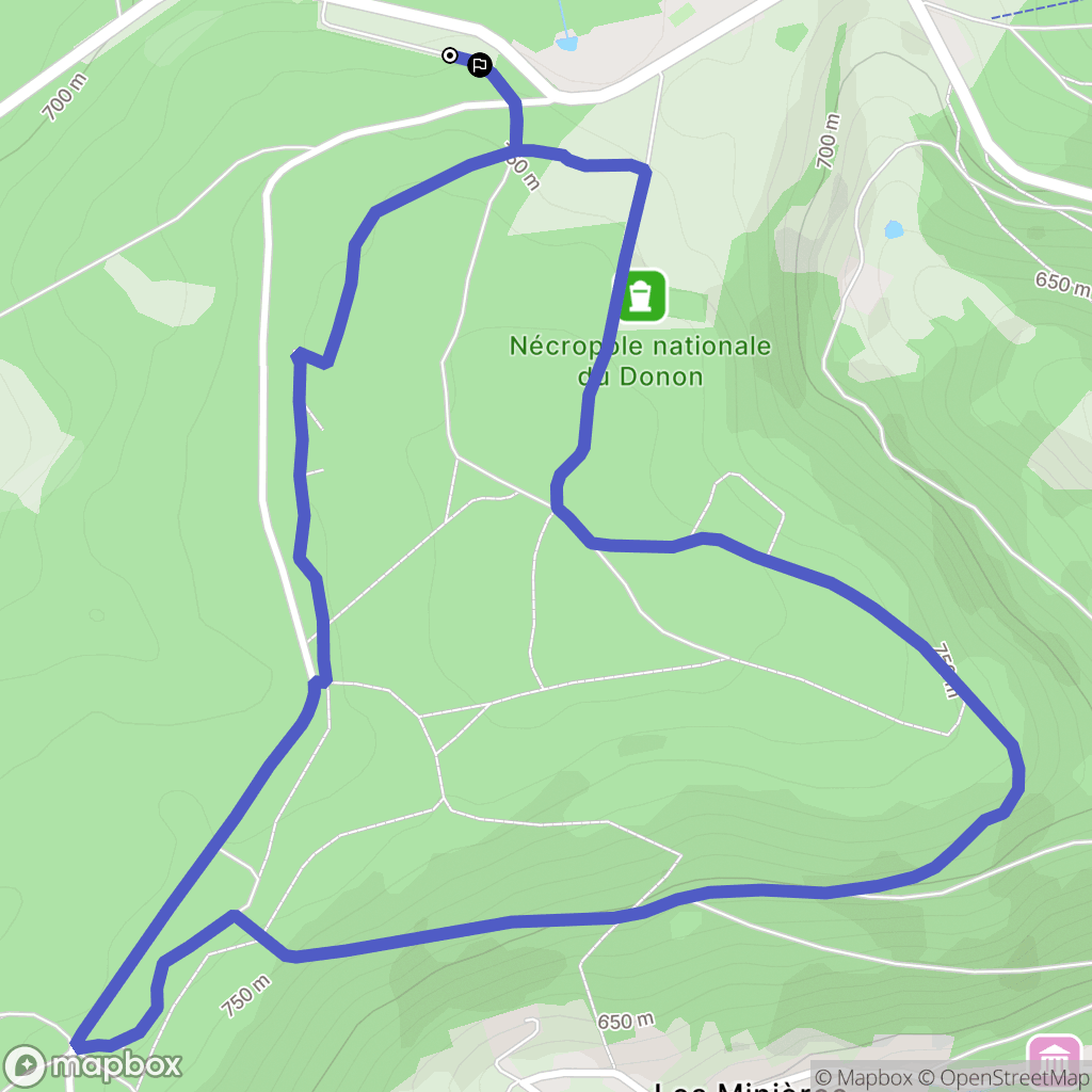 Grandfontaine : carte du parcours de randonnée - France