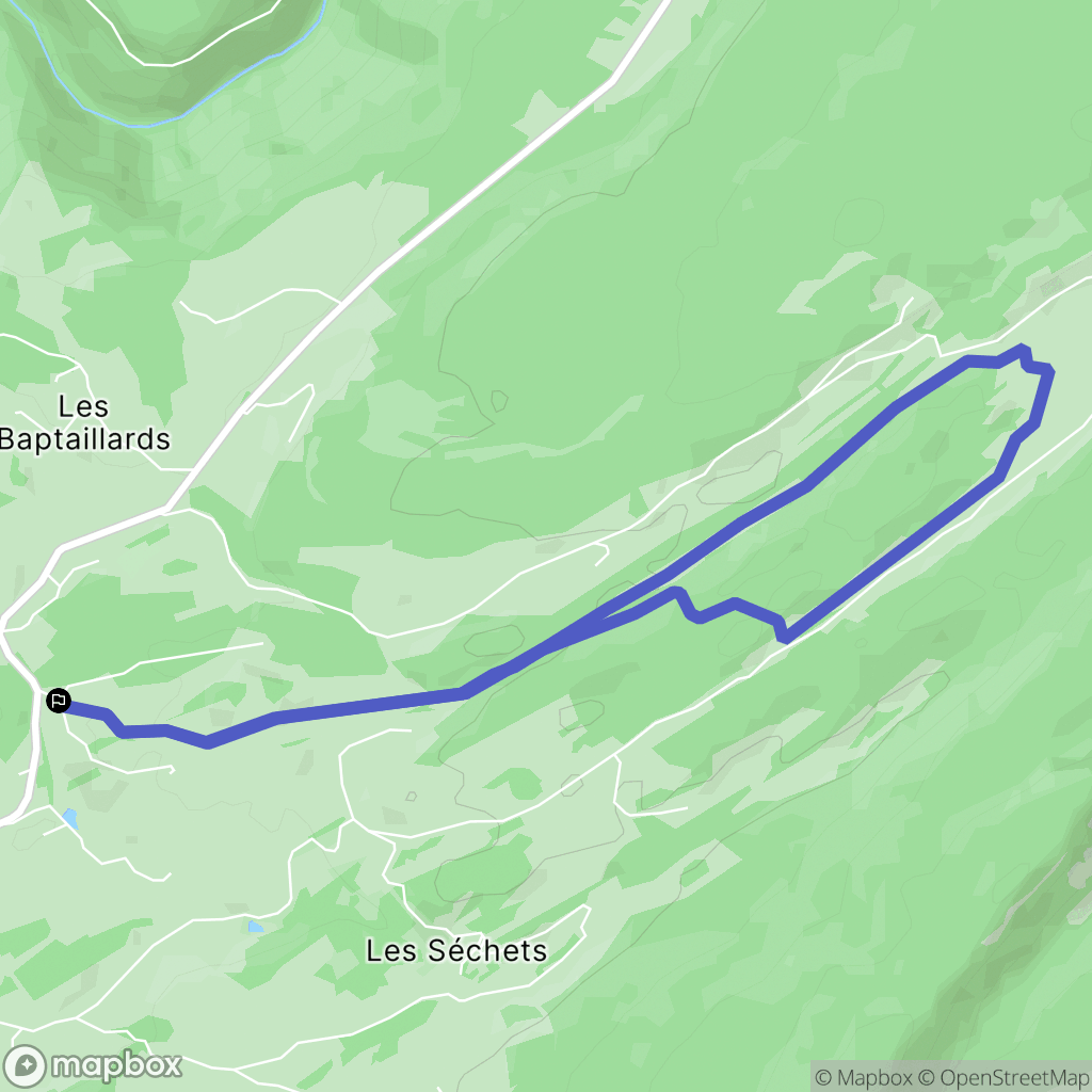Longchaumois : carte du parcours de randonnée - France