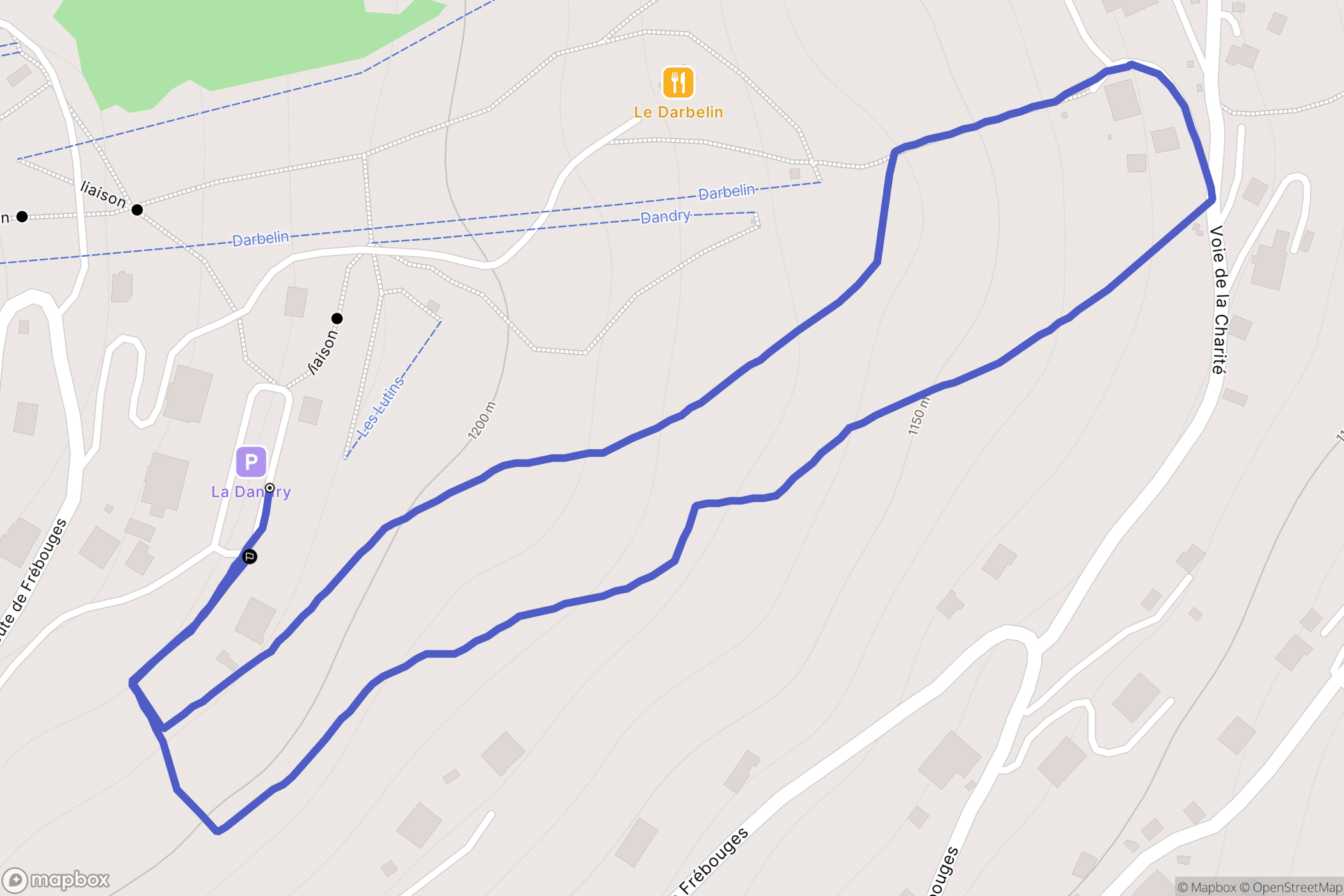 Cordon : carte du parcours de randonnée - France