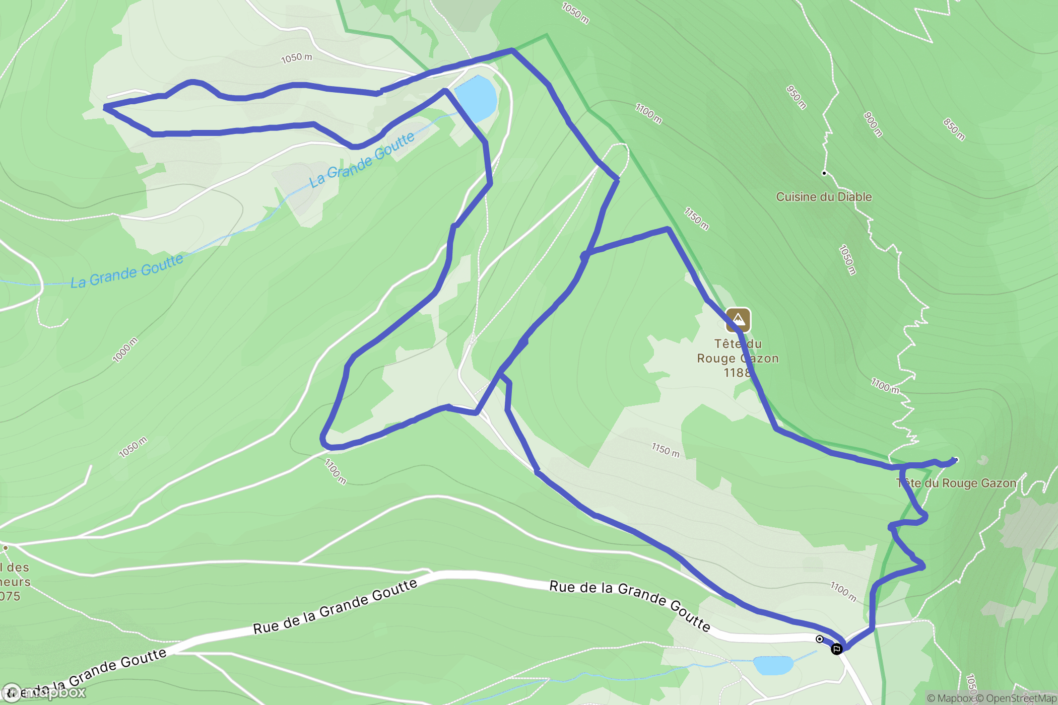 Saint-Maurice-sur-Moselle : carte du parcours de randonnée - France