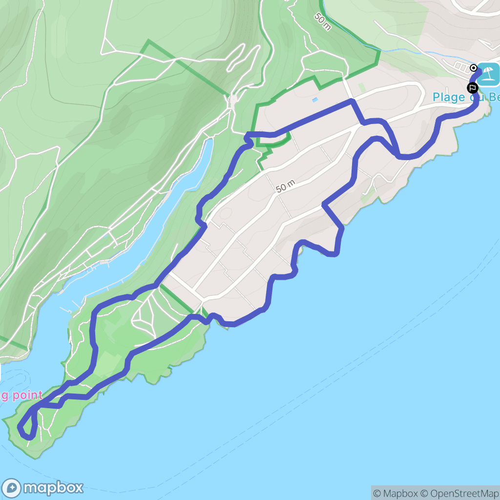 Cassis : carte du parcours de randonnée - France