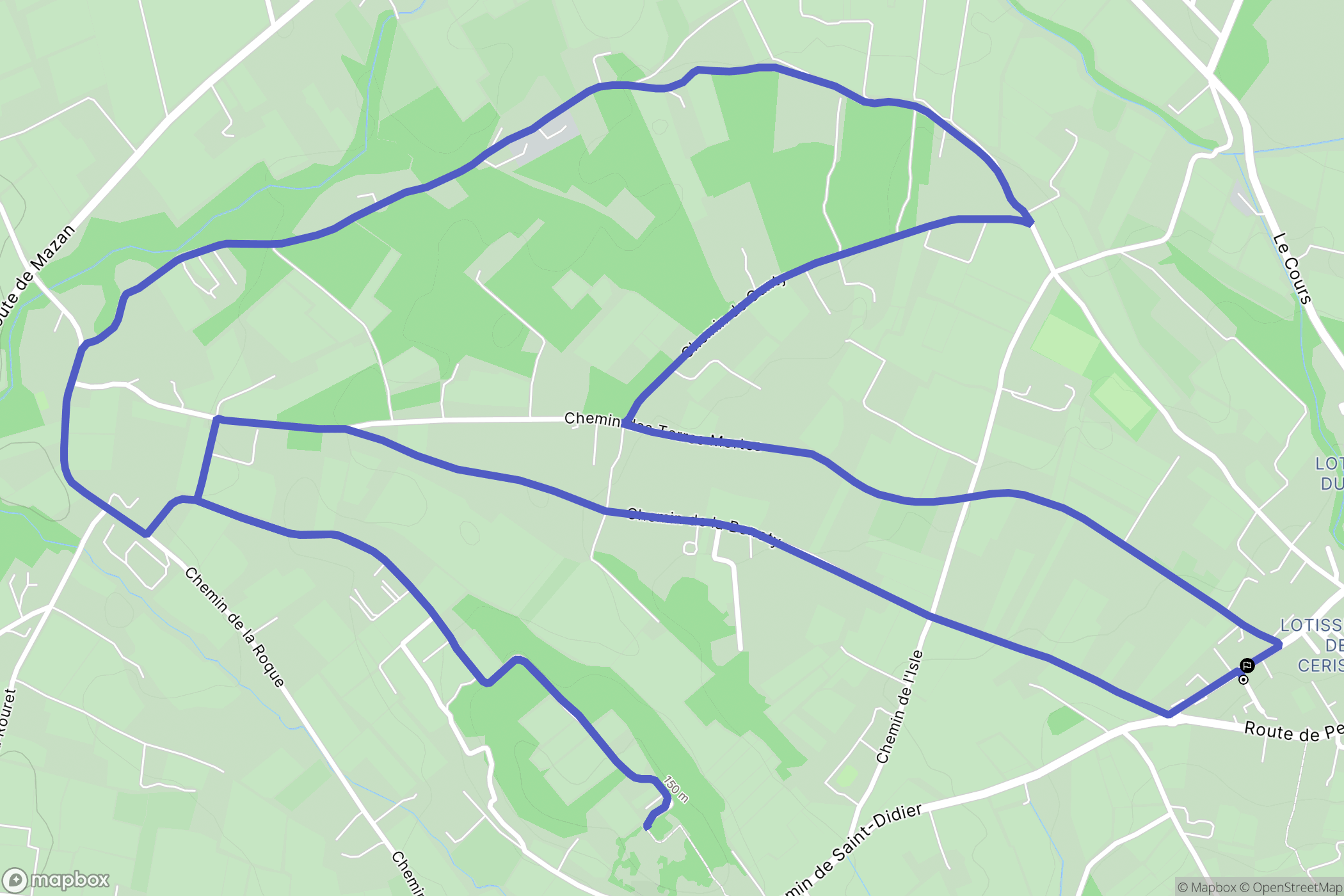 Saint-Didier : carte du parcours de randonnée - France