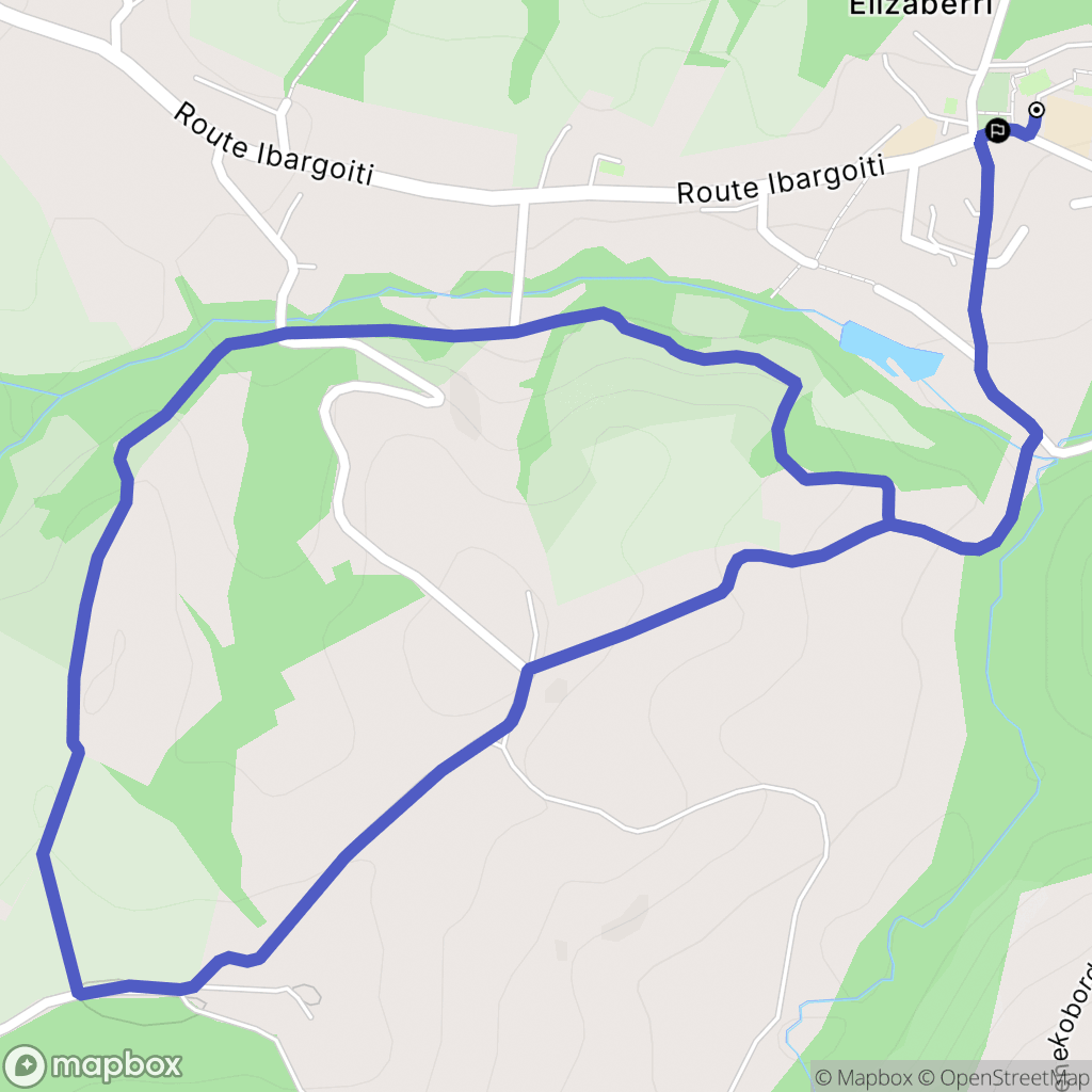 Mouguerre : carte du parcours de randonnée - France