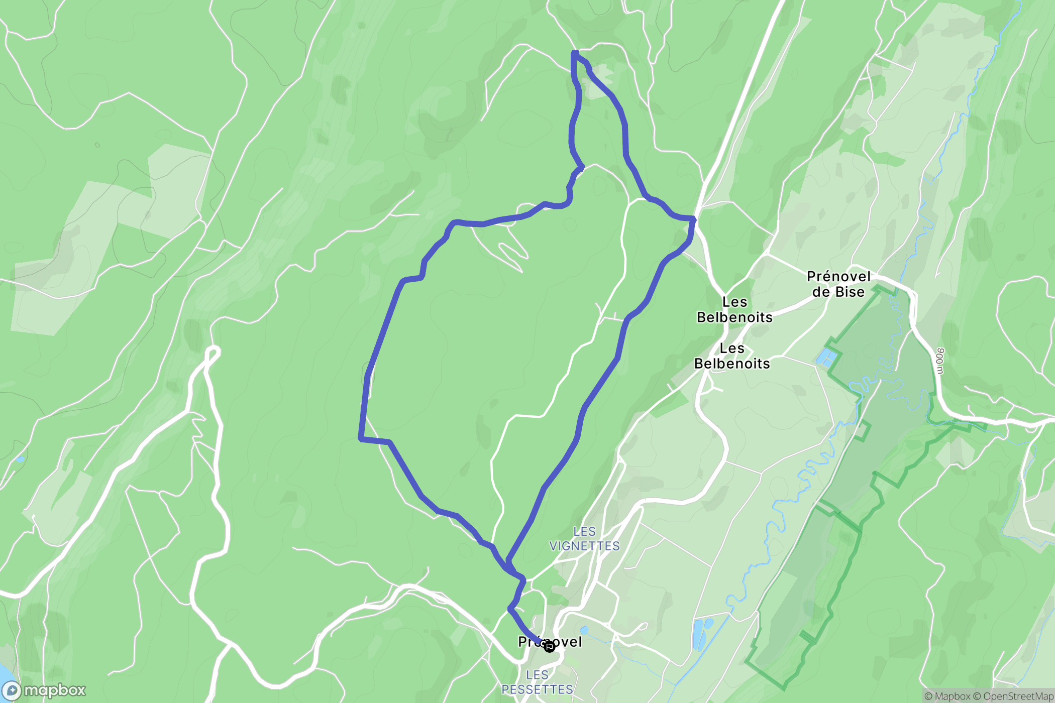 Nanchez : carte du parcours de randonnée - France