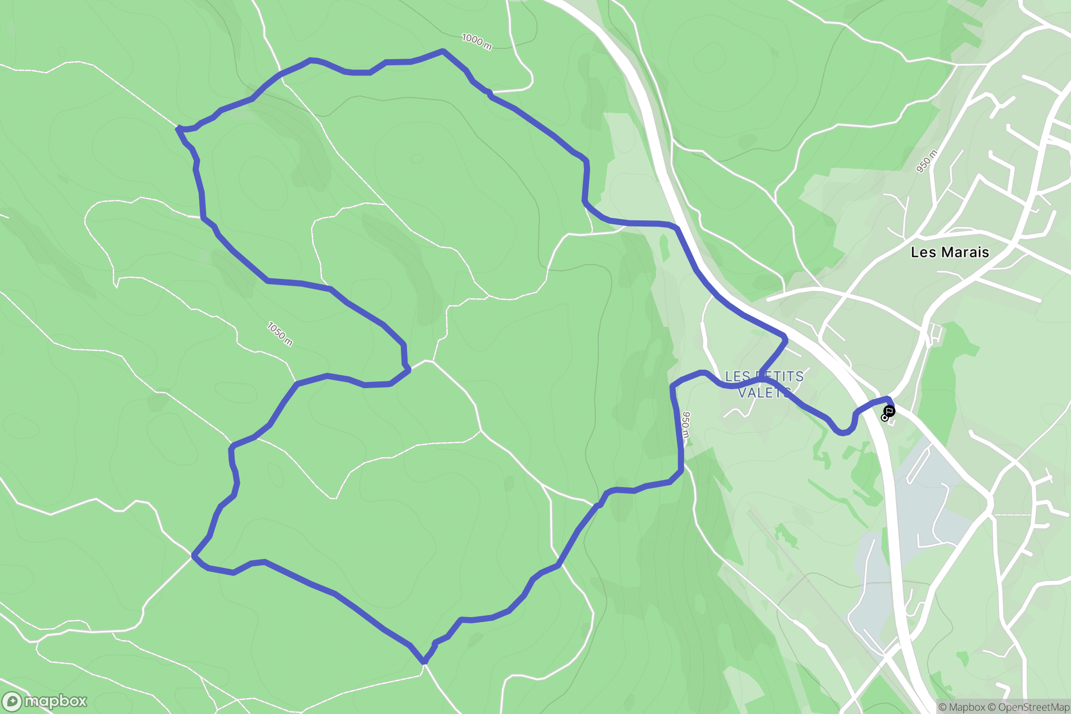 Morbier : carte du parcours de randonnée - France