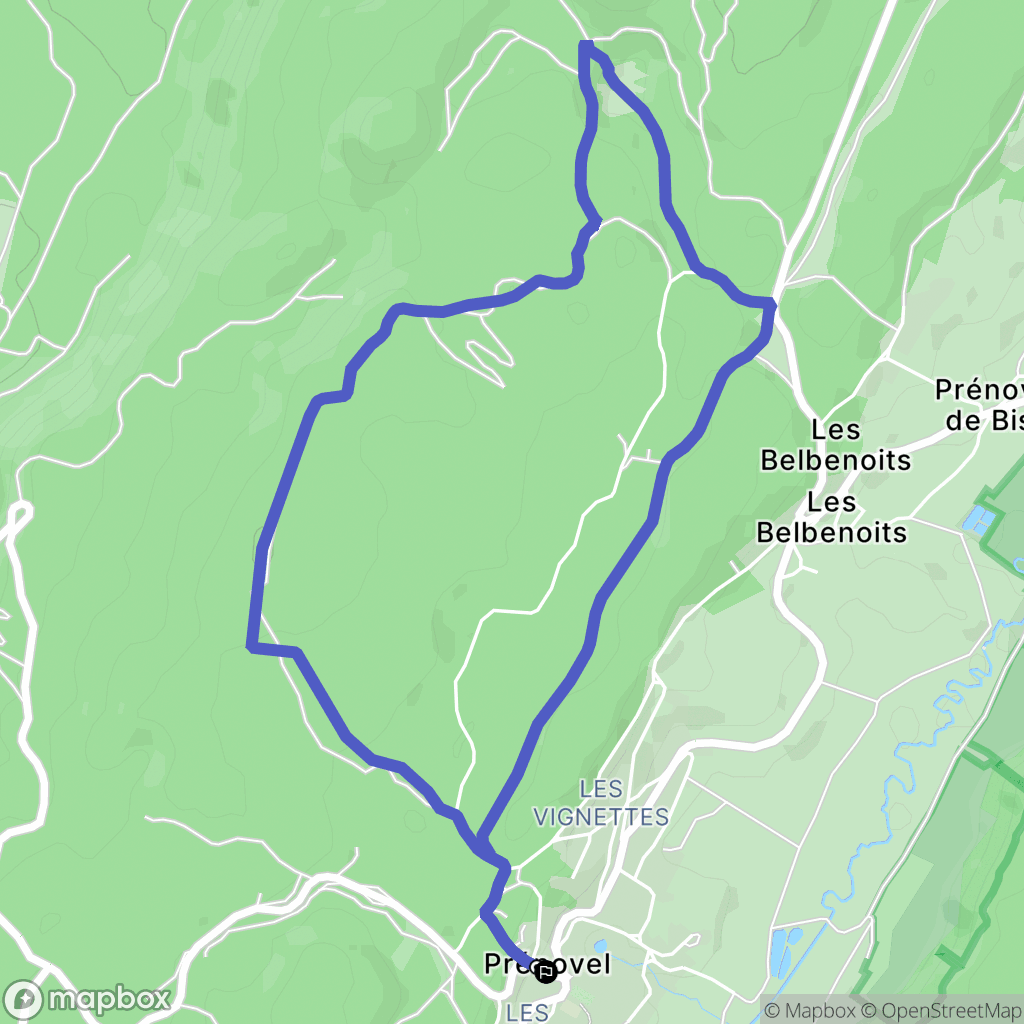 Nanchez : carte du parcours de randonnée - France