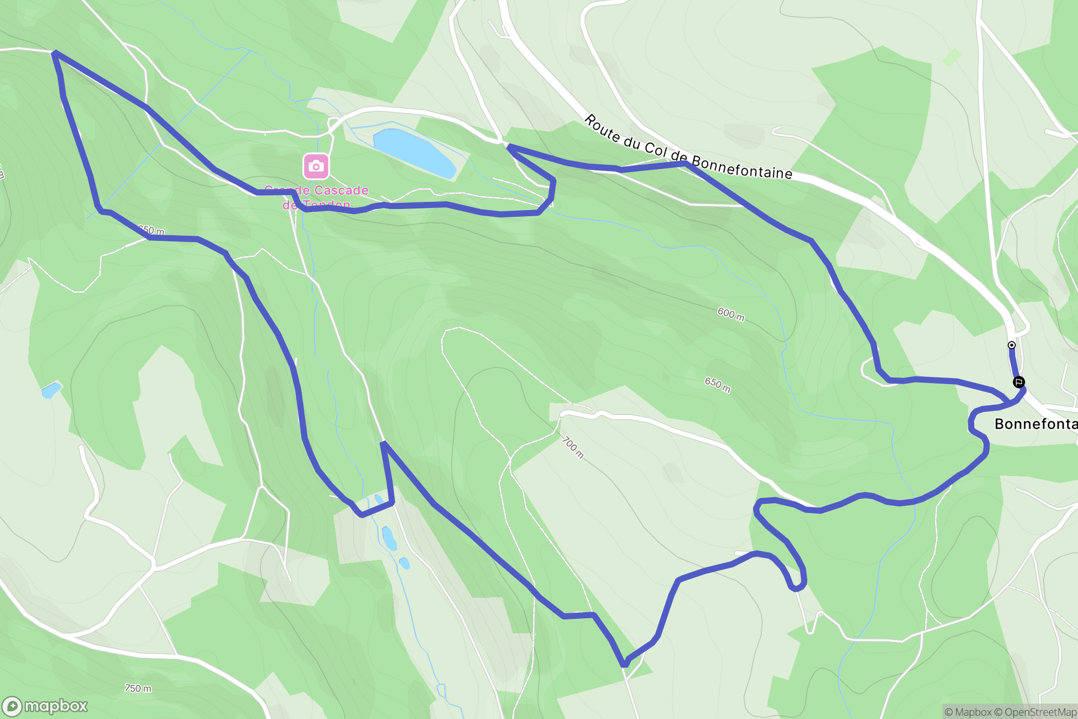 Le Tholy : carte du parcours de randonnée - France