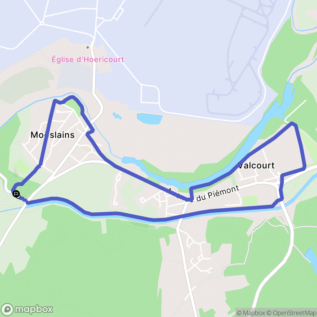 Moëslains : carte du parcours de randonnée - France