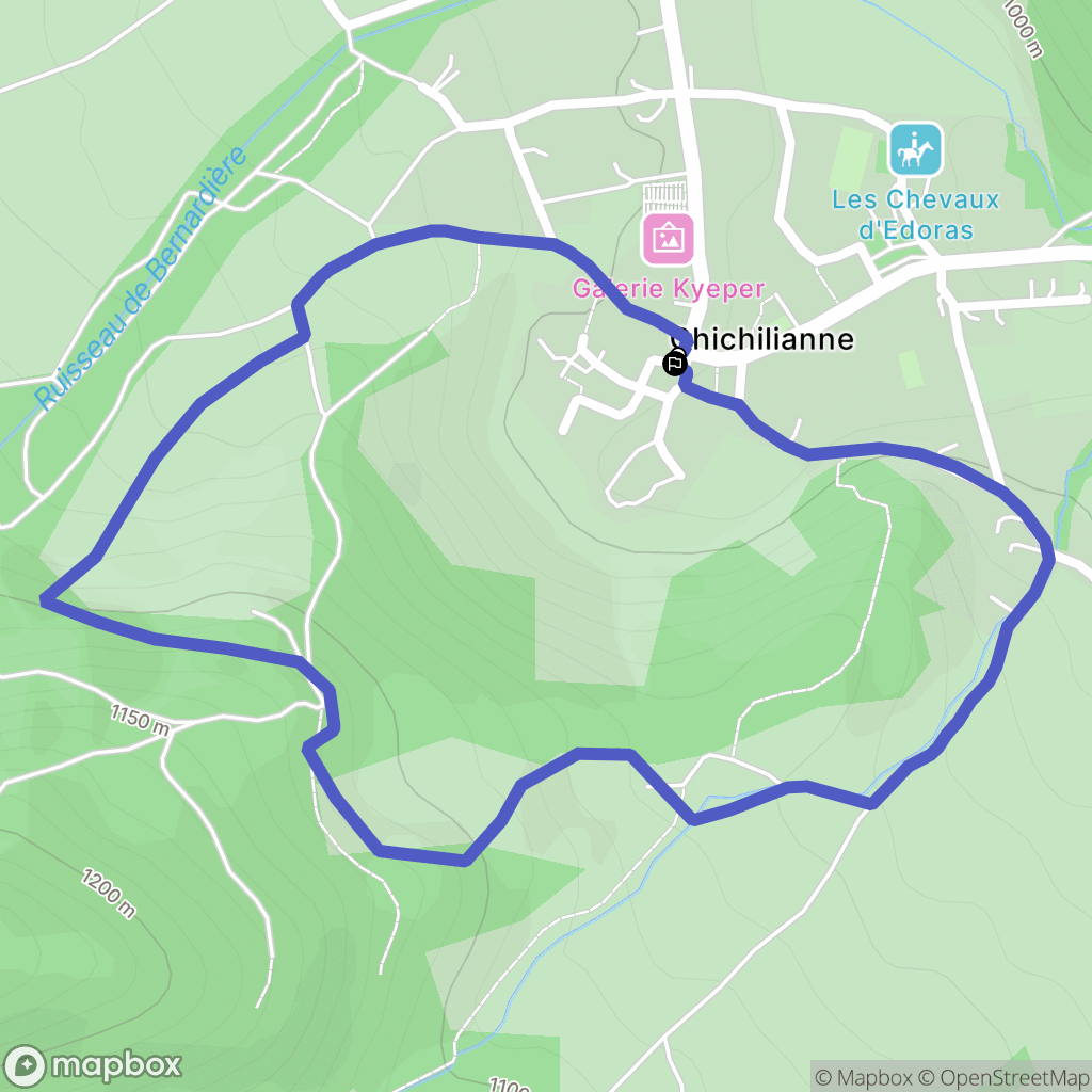Chichilianne : carte du parcours de randonnée - France