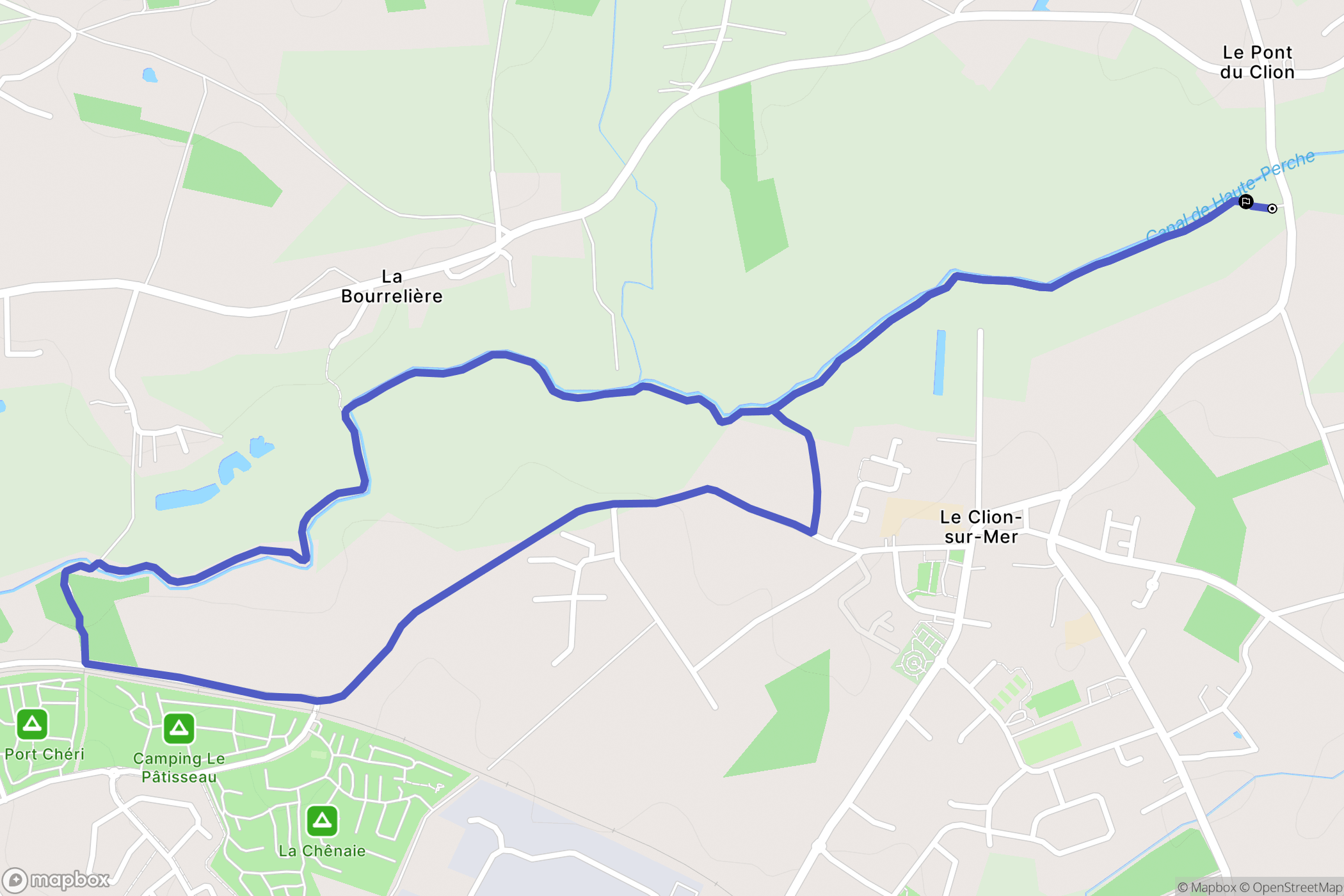 Le-Clion-sur-Mer, Pornic : carte du parcours de randonnée - France