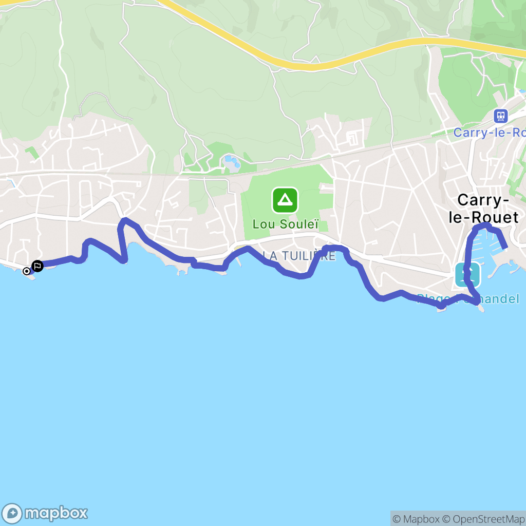 Sausset-les-Pins : carte du parcours de randonnée - France