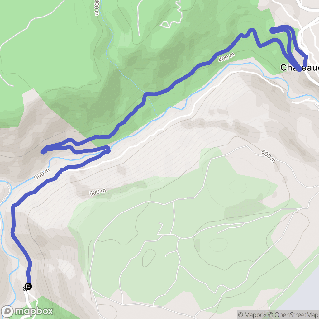 Chateaudouble, Rebouillon : carte du parcours de randonnée - France