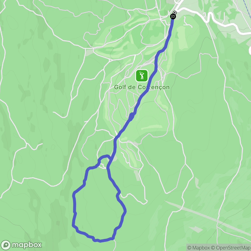 Corrençon-en-Vercors : carte du parcours de randonnée - France