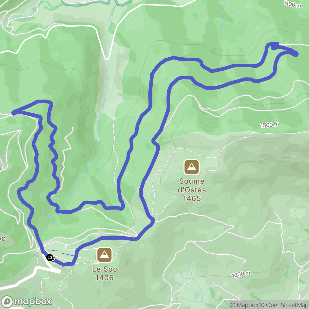 Argelès-Gazost : carte du parcours de randonnée - France