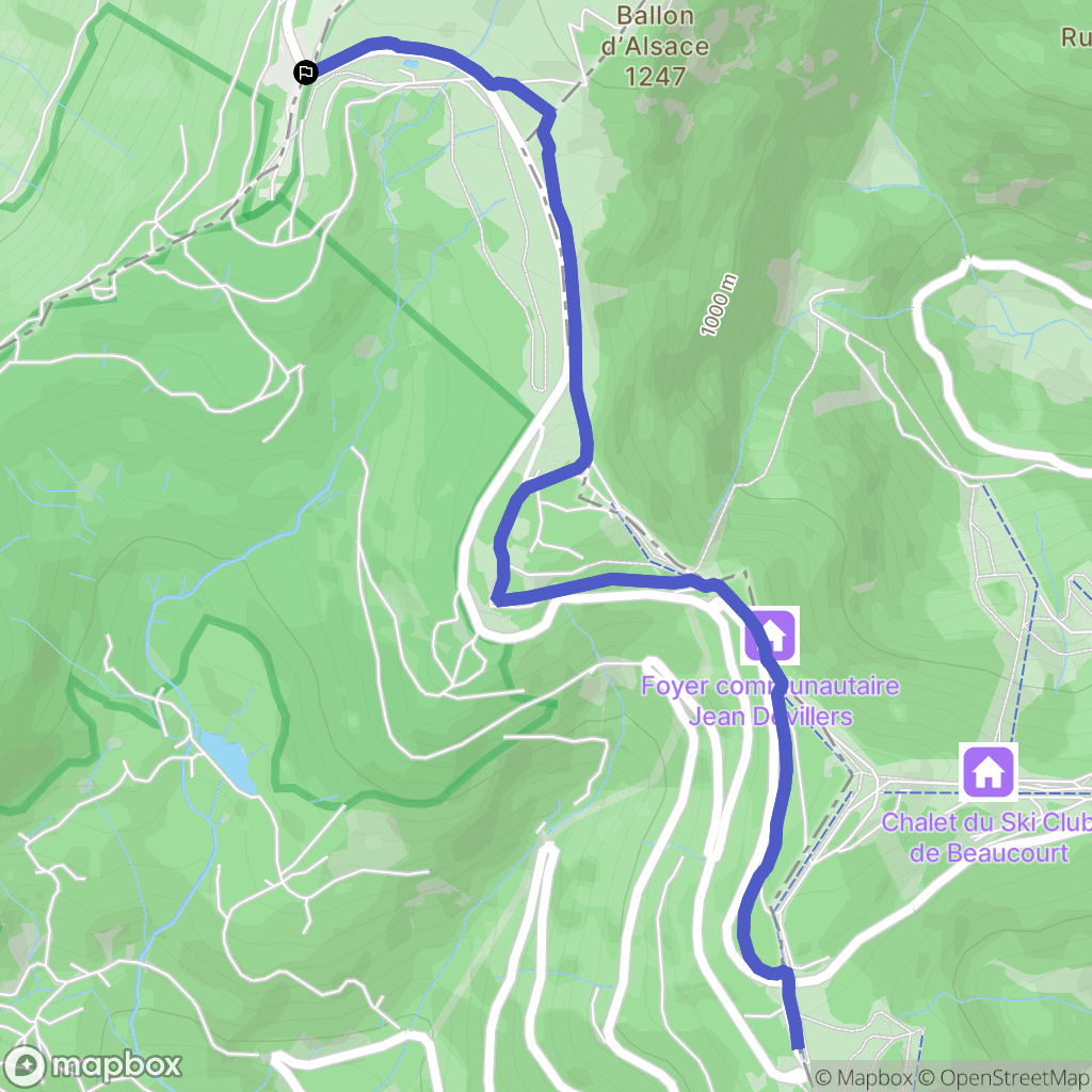 Saint-Maurice-sur-Moselle : carte du parcours de randonnée - France