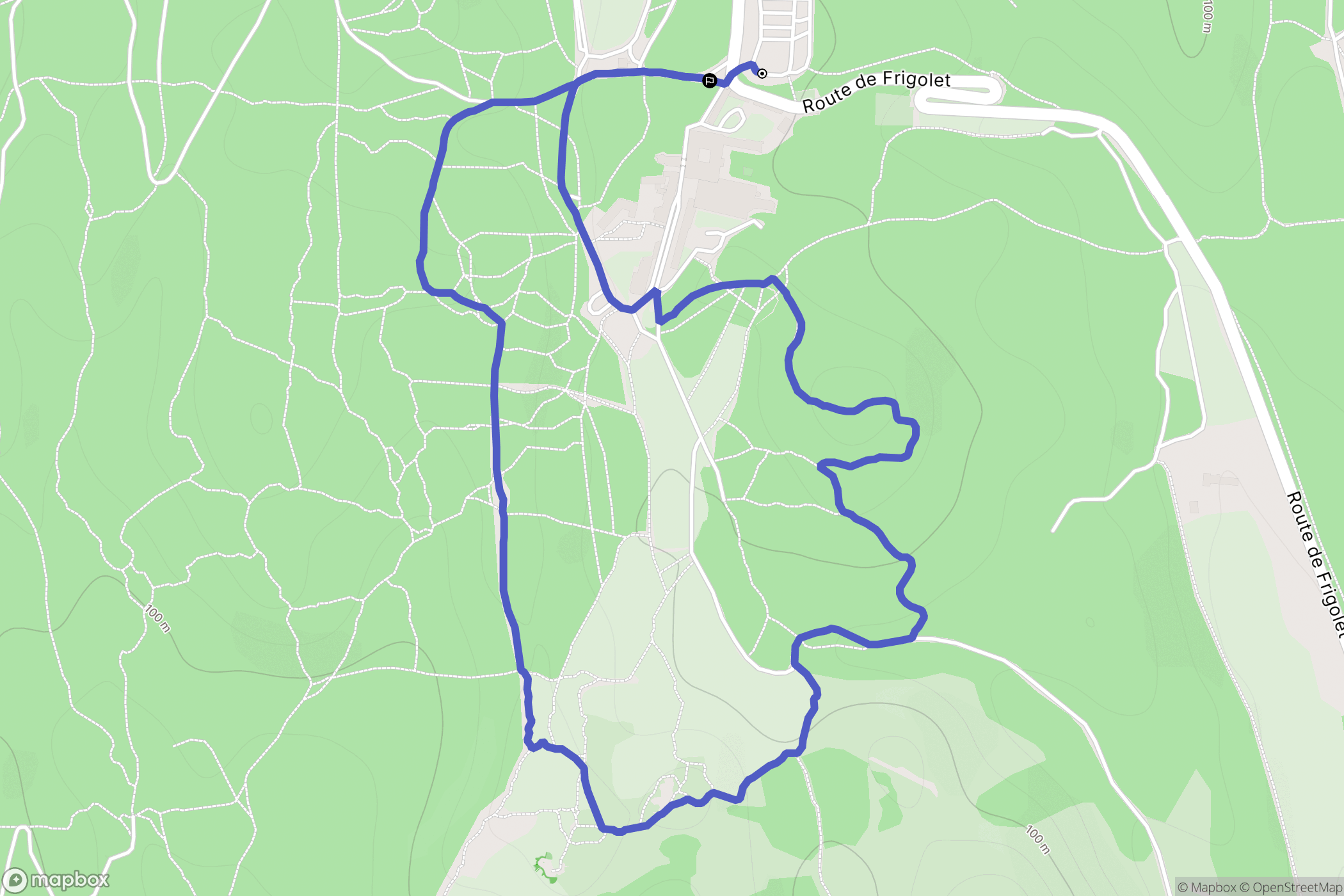 Tarascon : carte du parcours de randonnée - France