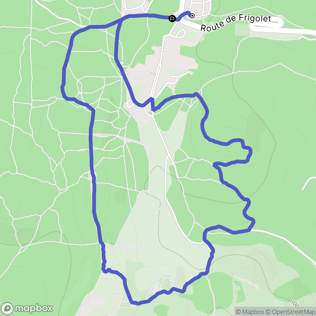 Tarascon : carte du parcours de randonnée - France