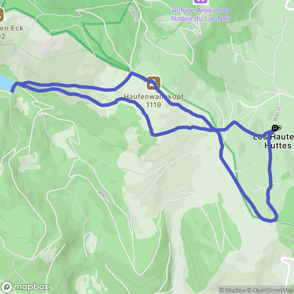 Orbey : carte du parcours de randonnée - France