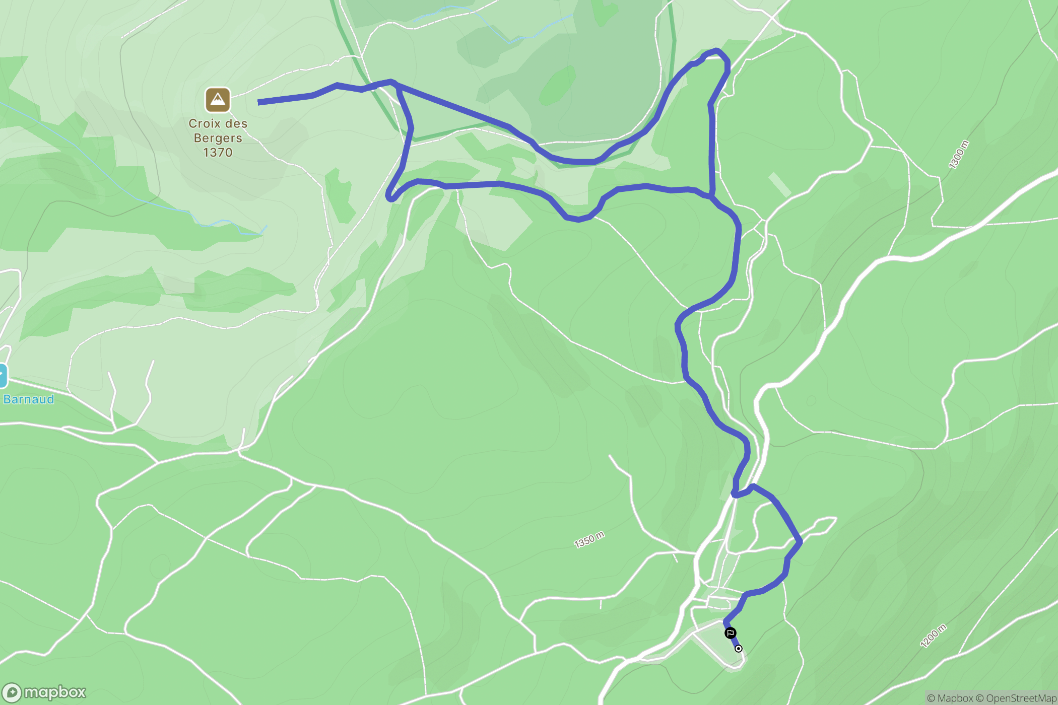 Saint-François-de-Sales : carte du parcours de randonnée - France