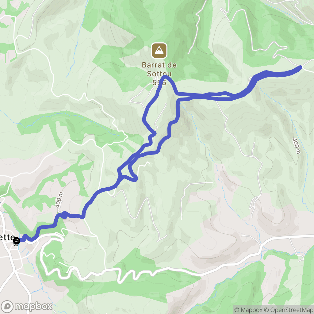 Arette : carte du parcours de randonnée - France