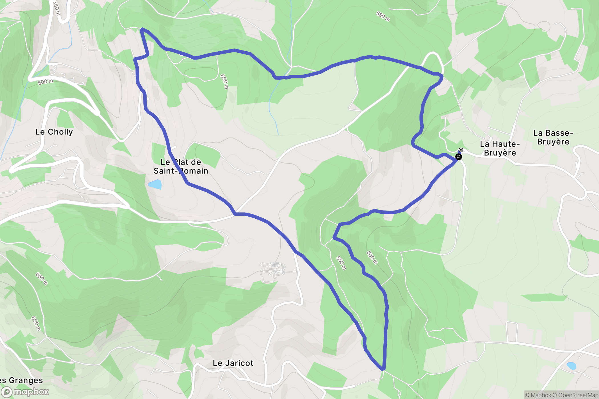Messimy : carte du parcours de randonnée - France
