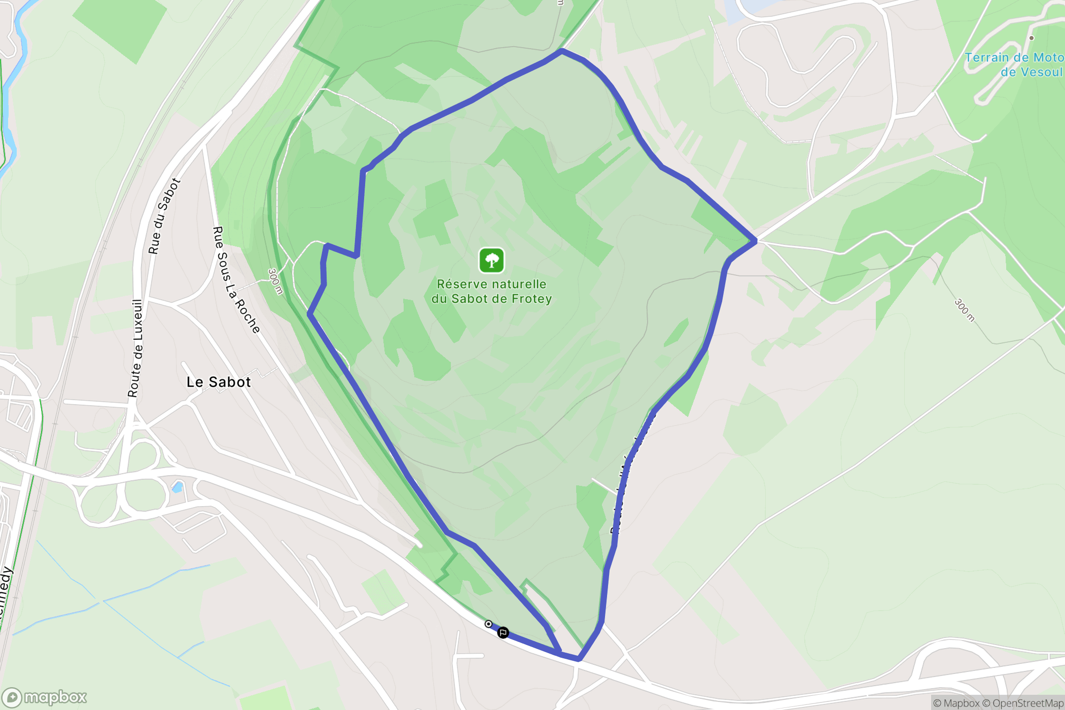 Frotey-lès-Vesoul : carte du parcours de randonnée - France