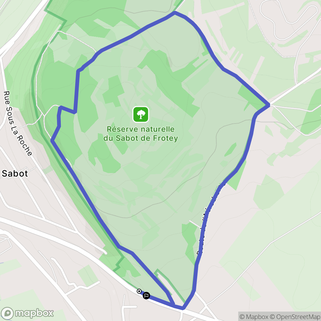 Frotey-lès-Vesoul : carte du parcours de randonnée - France
