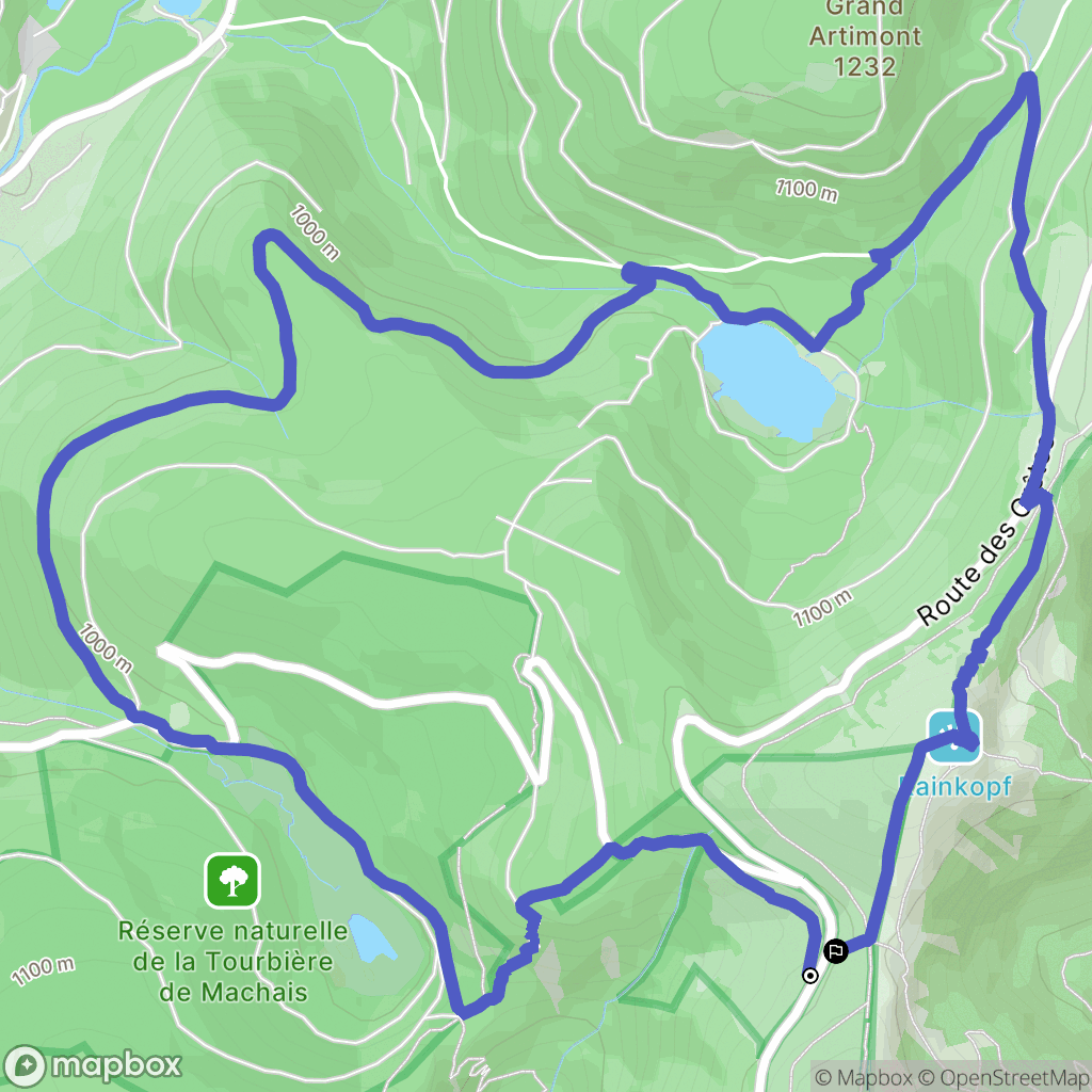 Wildenstein : carte du parcours de randonnée - France