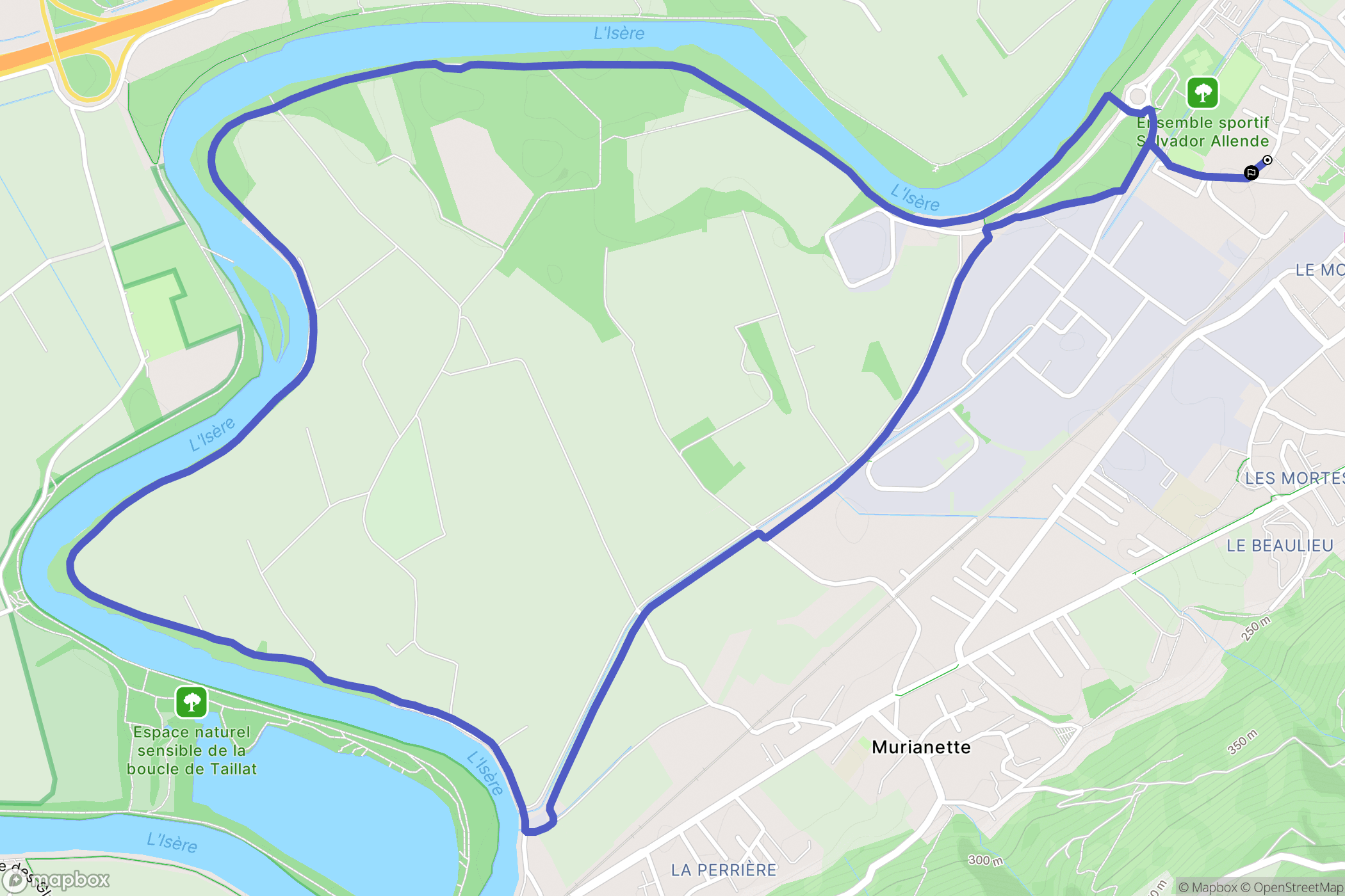 Domène : carte du parcours de randonnée - France