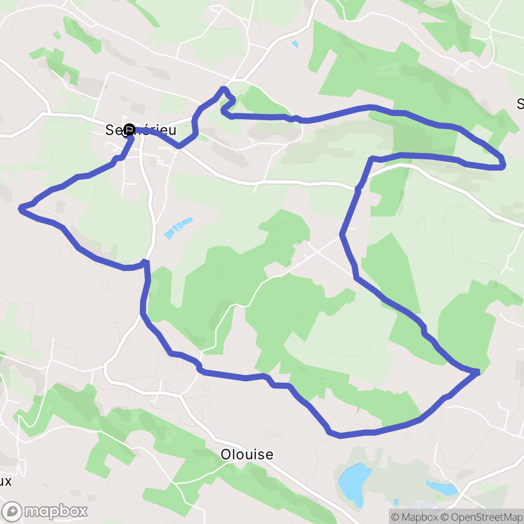 Sermérieu : carte du parcours de randonnée - France