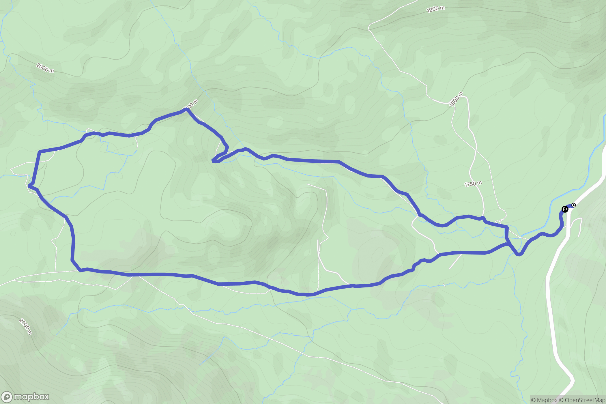 Laruns : carte du parcours de randonnée - France