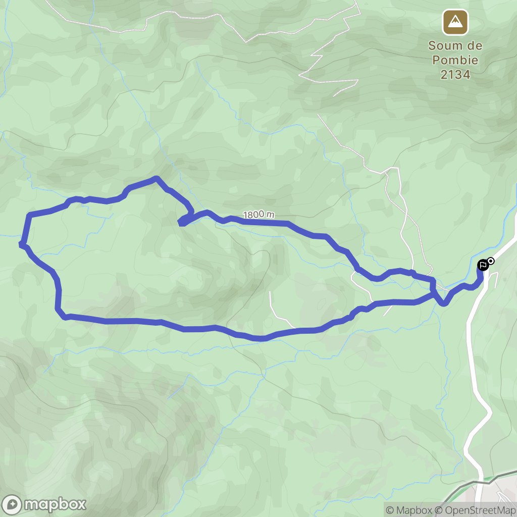 Laruns : carte du parcours de randonnée - France