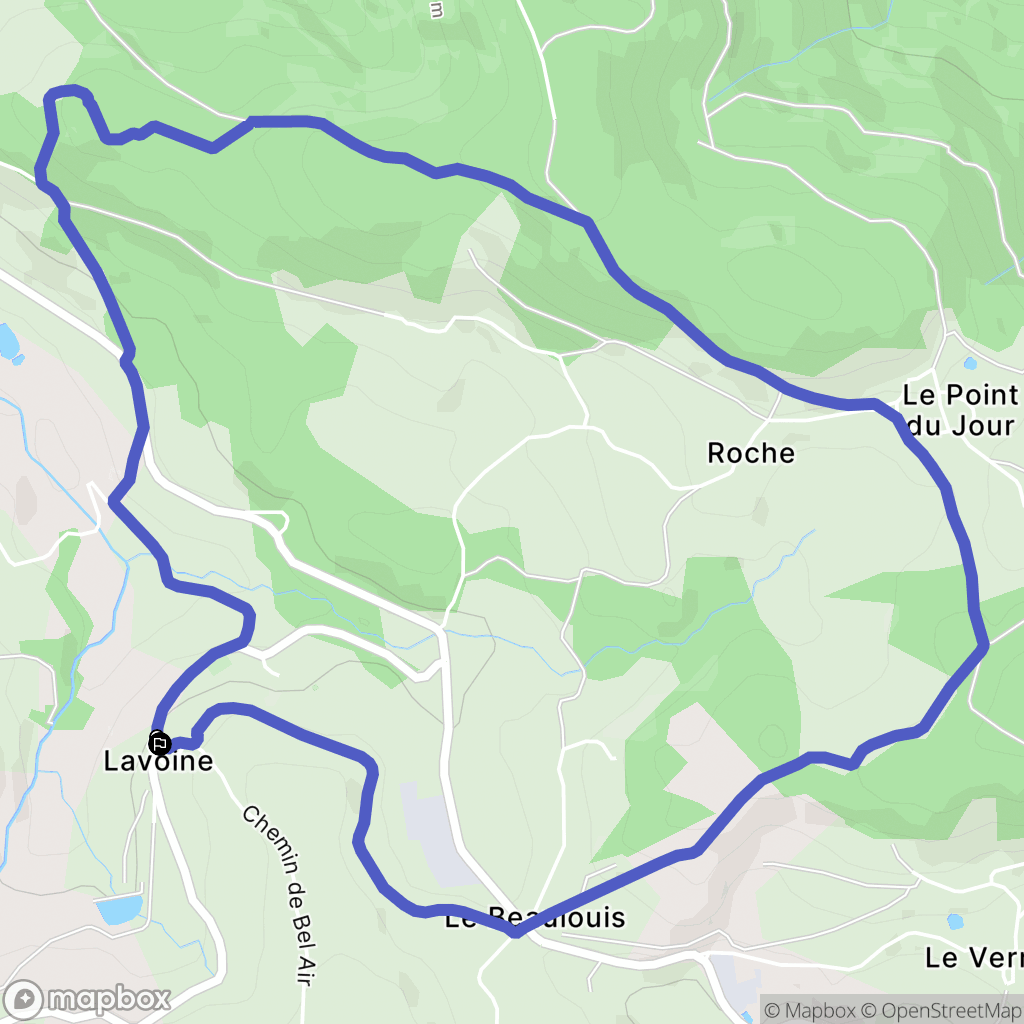 Lavoine : carte du parcours de randonnée - France
