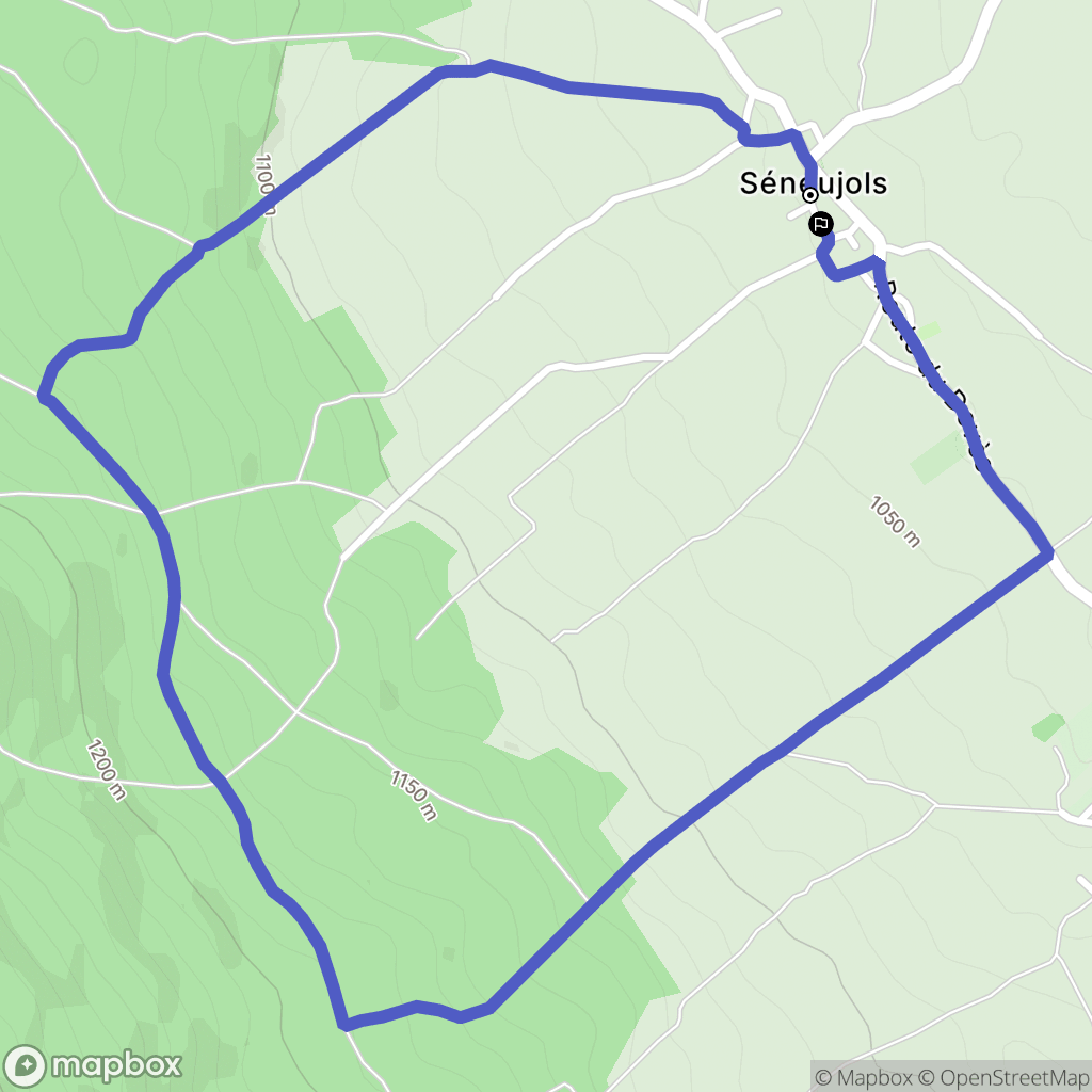 Séneujols : carte du parcours de randonnée - France