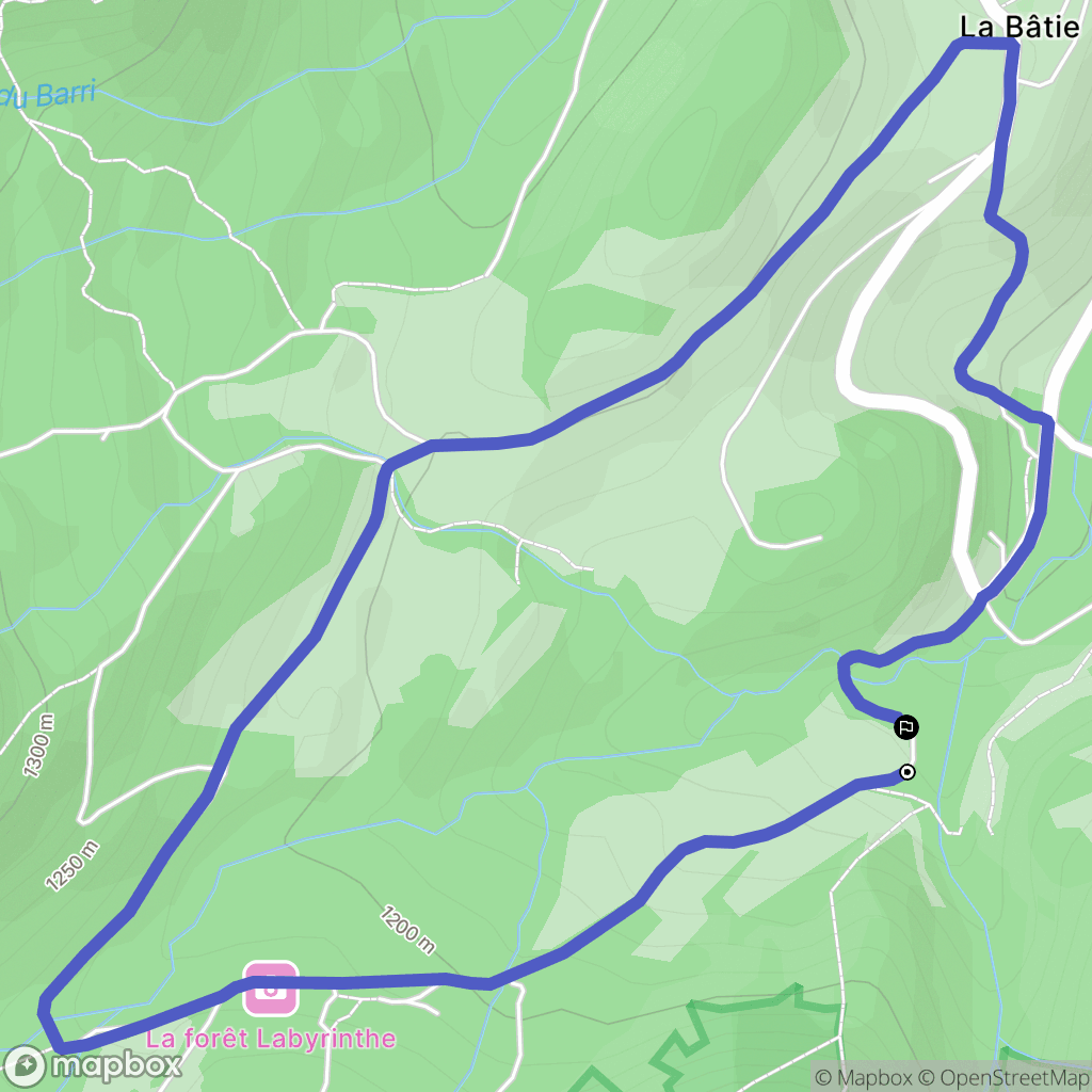 Saint-Michel-les-Portes : carte du parcours de randonnée - France