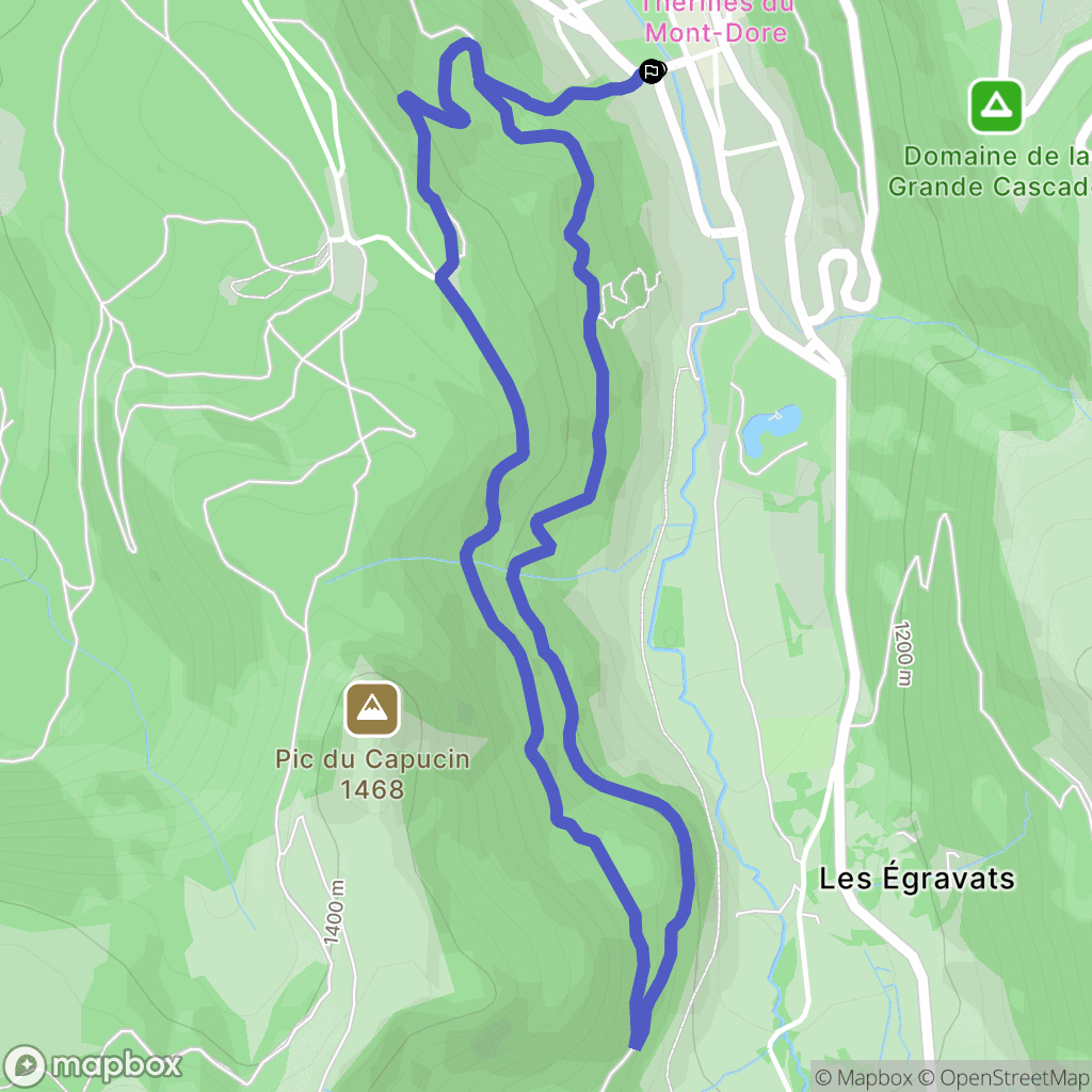 Mont-Dore : carte du parcours de randonnée - France