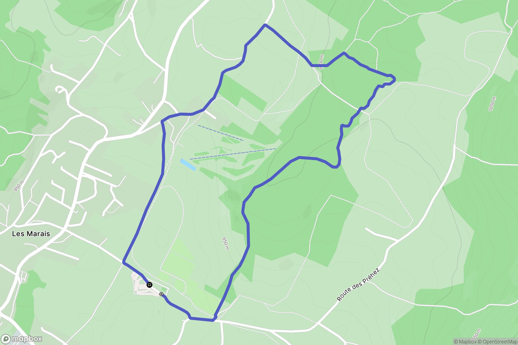 Morbier : carte du parcours de randonnée - France