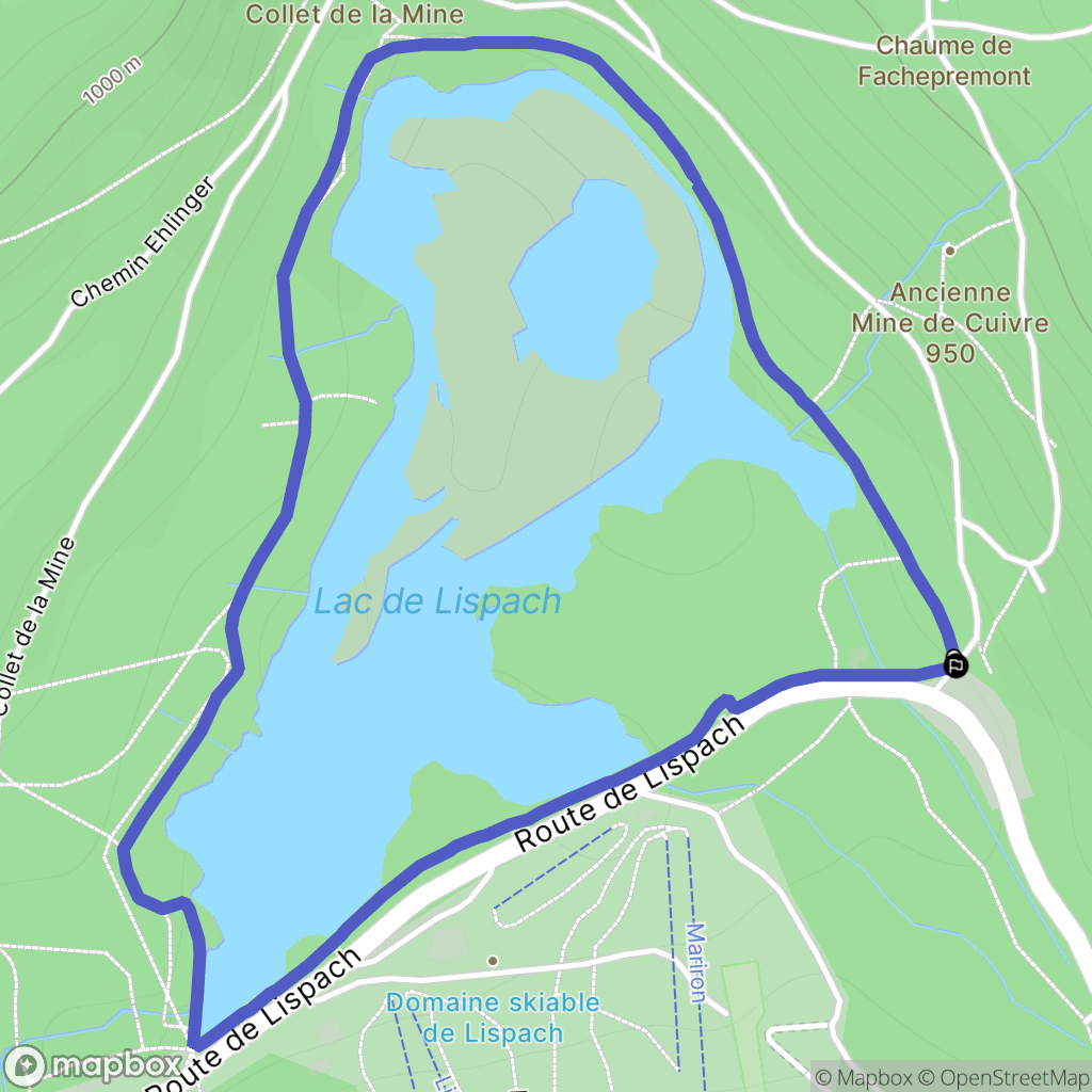 La Bresse : carte du parcours de randonnée - France