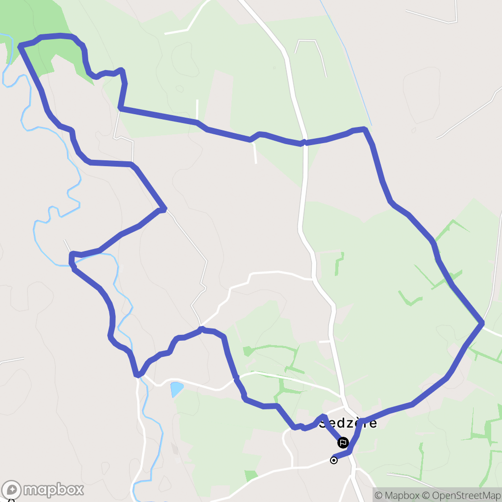 Sedzère : carte du parcours de randonnée - France